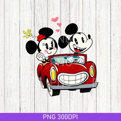 cute mickey and minnie group valentine png, disney couple love heart matching png, disneyland family holiday party gift