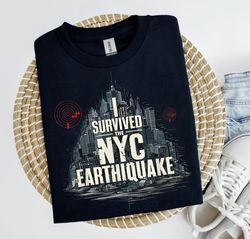 hot i survived the nyc earthquake retro vintage tee, funny survived nyc earthquake meme shirt, new york city earthquake