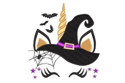 halloween unicorn embroidery design