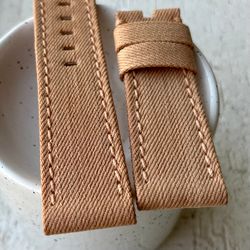 pale orange denim strap