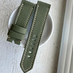 ready khaki canvas double rolled strap