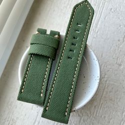 ready light green canvas double rolled strap