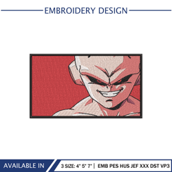 Kid Buu Embroidery Design Dragon Ball Anime Embroidry File