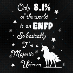 Only 8.1 percent of the World is an ENFP Svg, Trending Svg, Unicorn Svg, Quotes Svg, ENFP Svg, Personality Svg, Quotes S