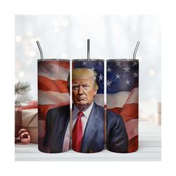 Trump 20oz Skinny Sublimation Tumbler Wrap, Inspired 20oz Skinny