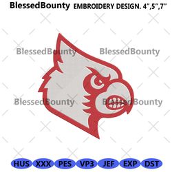 louisville cardinals embroidery design, ncaa embroidery designs, louisville cardinals embroidery instant file