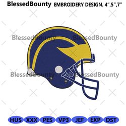 michigan wolverines football helmet logo machine embroidery.