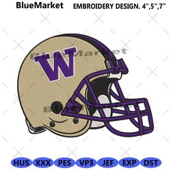 washington huskies helmet machine embroidery digitizing