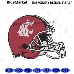 washington state cougars helmet embroidery digitizing instant download