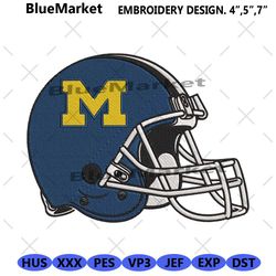 michigan wolverines helmet machine embroidery digitizing