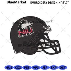 northern illinois huskies helmet machine embroidery design