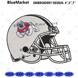 fresno state bulldogs helmet machine embroidery file