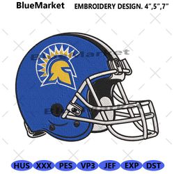 san jos state spartans helmet embroidery design file