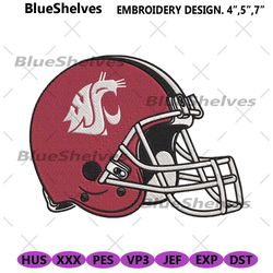 washington state cougars helmet embroidery digitizing instant download