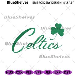 boston celtics wordmark logo machine embroidery design, boston celtics embroidery, boston celtics embroidery instant fil