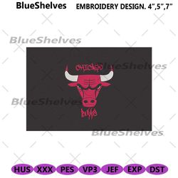 chicago bulls logo nba embroidery files, chicago bulls machine embroidery downloads, nba logo embroidery instants design