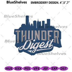 oklahoma city thunder logo machine embroidery file, nba oklahoma city thunder embroidery design, oklahoma city thunder e