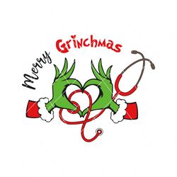 merry grinchmas christmas nurse svg