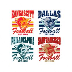 vintage football nfl logo svg bundle