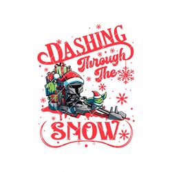 retro dashing through the snow svg