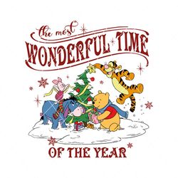 pooh disney most wonderful time of the year svg