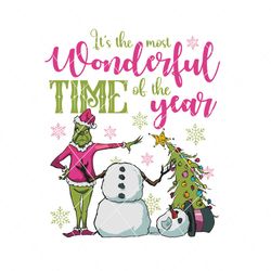 wonderful time of the year grinch snowman png