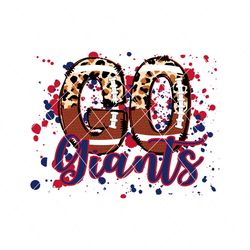 leopard football splatter go giants svg