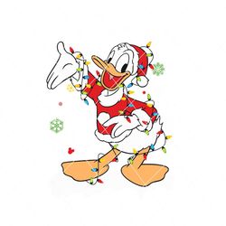 disney donald duck christmas lights svg