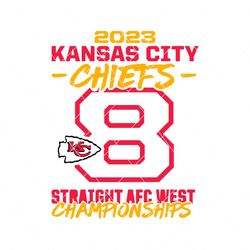 kansas city chiefs 8 straight afc west championships svg