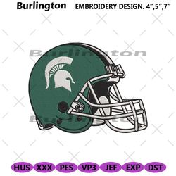 michigan state spartans helmet embroidery digitizing instant download