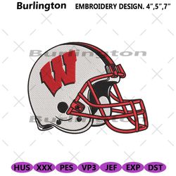 wisconsin badgers helmet machine embroidery digitizing