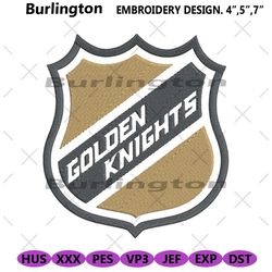 golden knights logo embroidery digitals, vegas golden knights machine embroidery designs, nhl embroidery files download