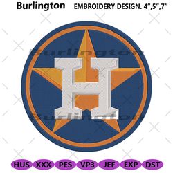 houston astros logo mlb embroidery design