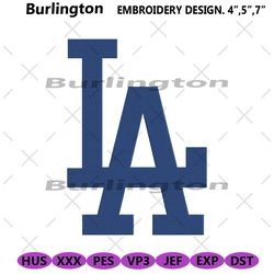 los angeles dodgers logo mlb embroidery file