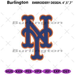 new york mets logo mlb embroidery design