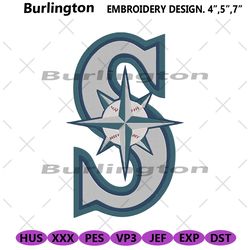 seattle mariners logo mlb embroidery design