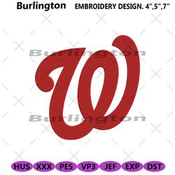 washington nationals logo mlb embroidery design