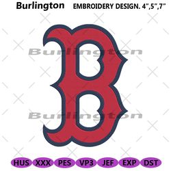 boston red sox logo mlb embroidery design
