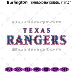 texas rangers wordmark logo embroidery design file