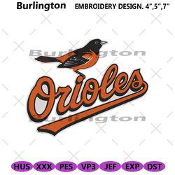 baltimore oriles bird symbol logo transparent machine embroidery digitizing