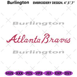 atlanta braves curves transparent logo machine embroidery design