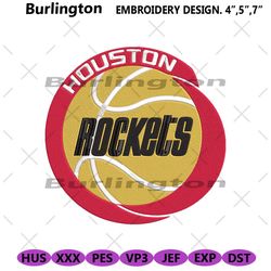 houston rockets symbol machine embroidery digitals, houston rockets logo embroidery design, nba team design embroidery f