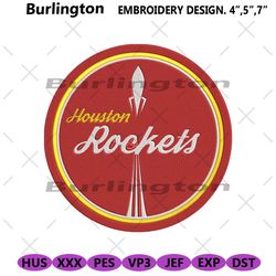 houston rockets symbol machine embroidery digital, houston rockets logo embroidery design, nba embroidery design file do