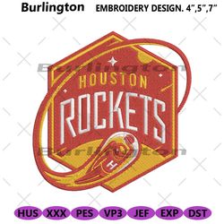 houston rockets logo machine embroidery instant design, nba houston rockets embroidery digital files, nba team embroider