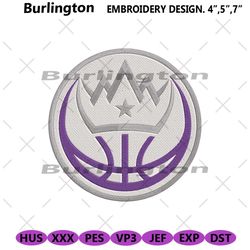 sacramento kings logo machine embroidery design,sacramento kings basketball embroidery design, nba king logo instant emb