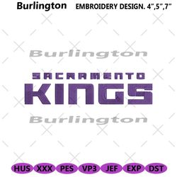 sacramento kings wordmark logo embroidery download, sacramento kings basketball embroidery design, logo nba embroidery d