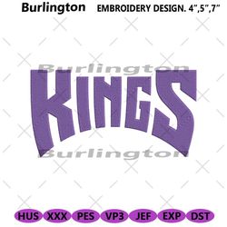 sacramento kings jersey logo nba embroidery design files, sacramento kings basketball embroidery design, nba embroidery