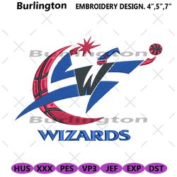 washington wizards nba logo machine embroidery files, washington wizards embroidery design, nba all star embroidery desi
