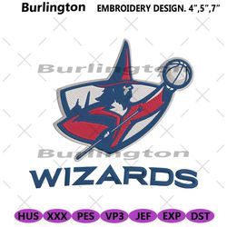 washington wizards nba symbol embroidery design files, washington wizards embroidery design, basketball team download em