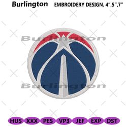 washington wizards logo embroidery files, washington wizards embroidery design, nba washington wizards machine embroider